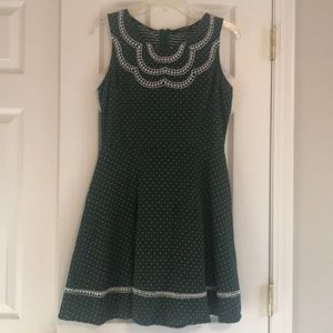 Green polka dot dress